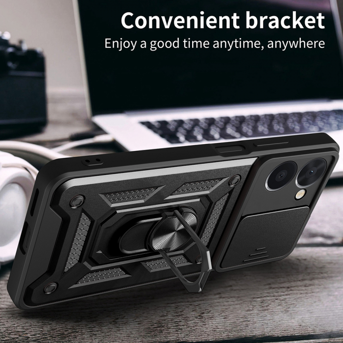 Husa Realme C33 / C33 2023 cu protectie camera Techsuit CamShield Series, Negru [2]