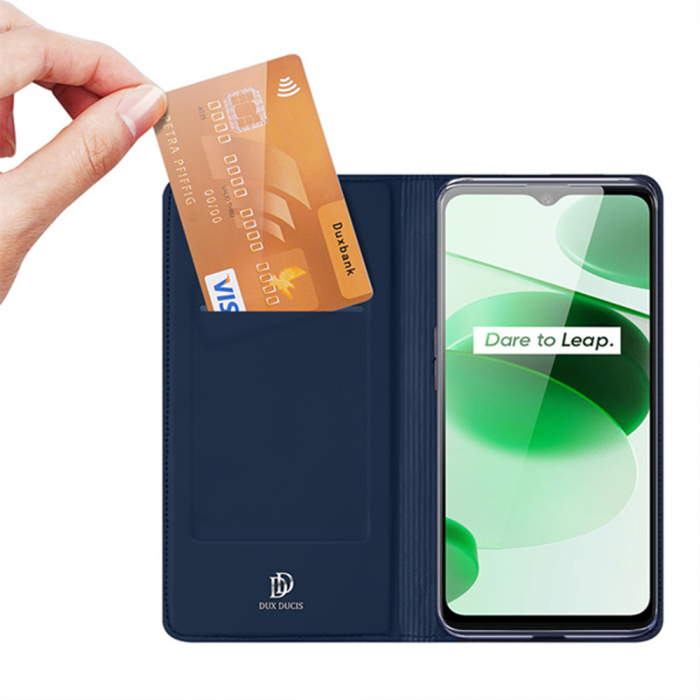 Husa Realme C35, Dux Ducis Skin Pro Flip Book, Negru [3]