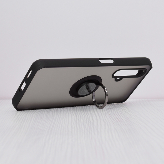 Husa Realme X50 5G cu inel suport stand magnetic, Negru [4]