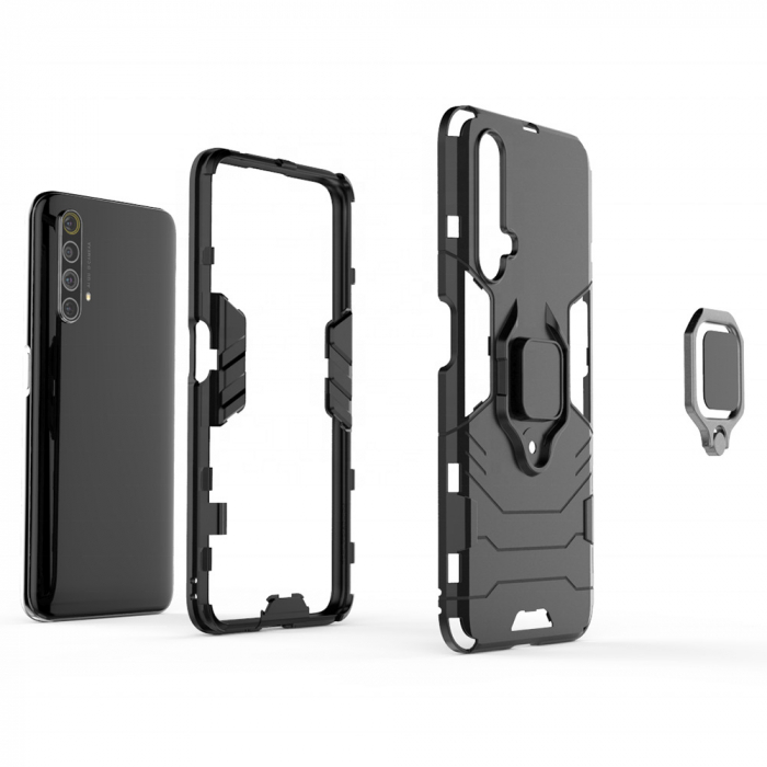 Husa Realme X50 5G, Techsuit Shield Ring, Negru [6]