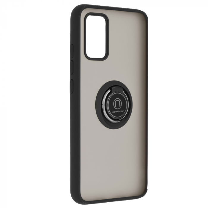 Husa Samsung Galaxy A02s cu inel suport stand magnetic, Negru [5]