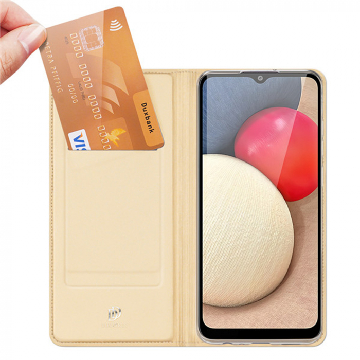 Husa Samsung Galaxy A02s, Dux Ducis Skin Pro Flip Book, Negru [3]