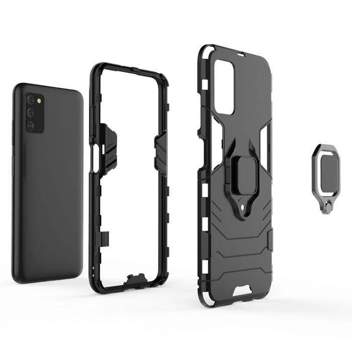 Husa Samsung Galaxy A03s, Techsuit Shield Ring, Negru [7]