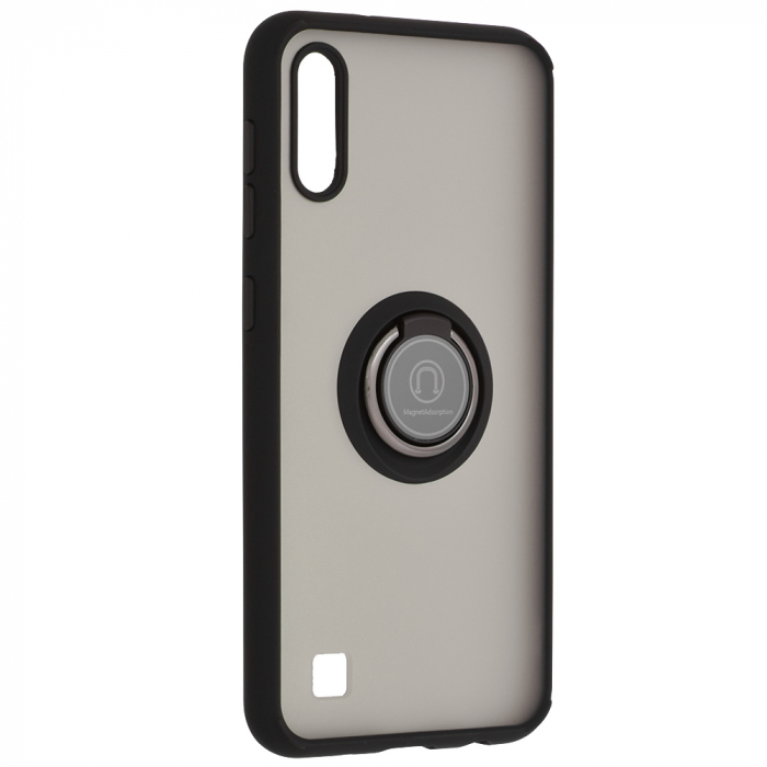 Husa Samsung Galaxy A10 cu inel suport stand magnetic, Negru [3]