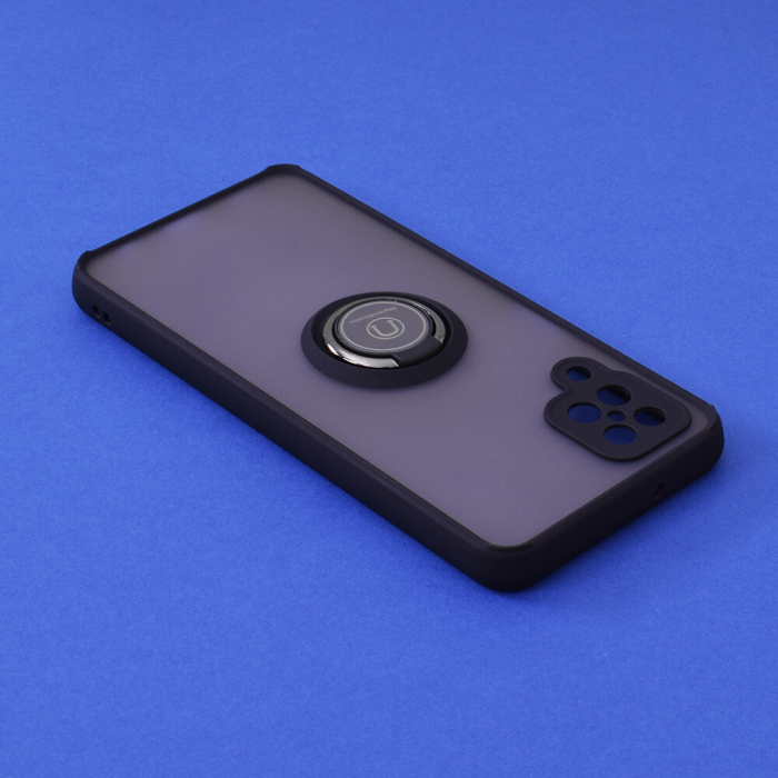 Husa Samsung Galaxy A12 / M12 cu inel suport stand magnetic, Negru [10]