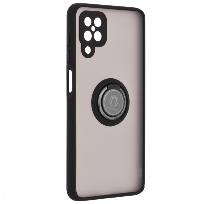 Husa Samsung Galaxy A12 / M12 cu inel suport stand magnetic, Negru [9]