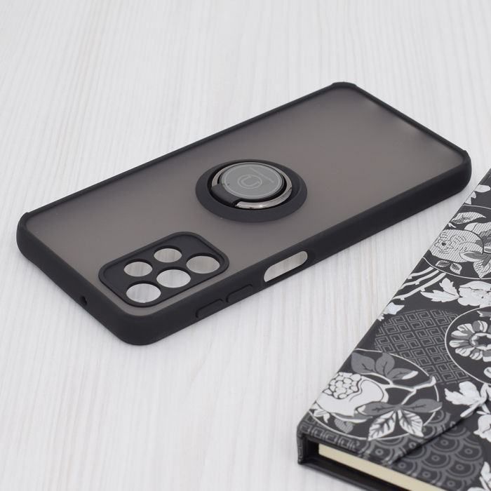 Husa Samsung Galaxy A13 4G cu inel suport stand magnetic, Negru [3]