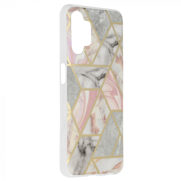Husa Samsung Galaxy A13 4G, Techsuit Marble Series, Pink Hex [2]