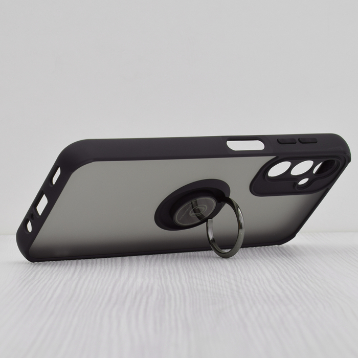 Husa Samsung Galaxy A14 4G / A14 5G cu inel suport stand magnetic, Negru [2]