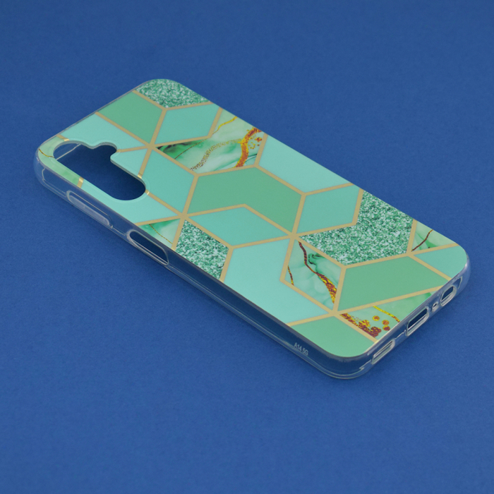 Husa Samsung Galaxy A14 4G / A14 5G, Techsuit Marble Series, Green Hex [2]