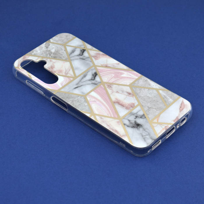 Husa Samsung Galaxy A14 4G / A14 5G, Techsuit Marble Series, Pink Hex [2]