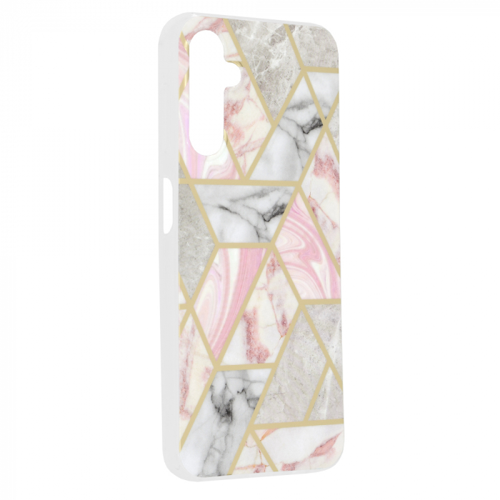 Husa Samsung Galaxy A14 4G / A14 5G, Techsuit Marble Series, Pink Hex [6]