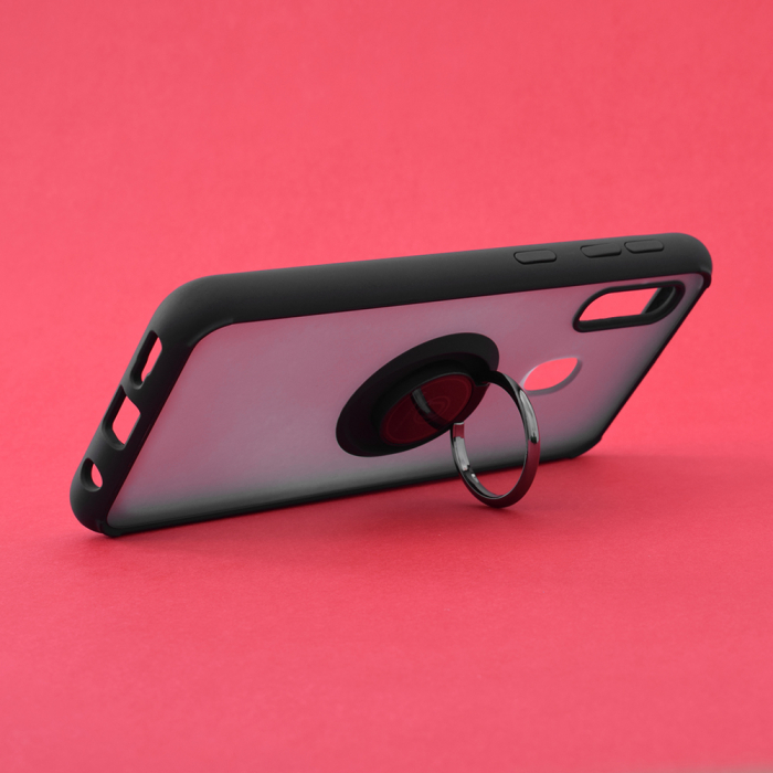 Husa Samsung Galaxy A20e cu inel suport stand magnetic, Negru [2]
