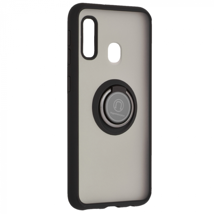 Husa Samsung Galaxy A20e cu inel suport stand magnetic, Negru [3]
