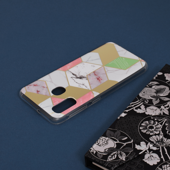 Husa Samsung Galaxy A20e, Techsuit Marble Series, Purple Hex [5]