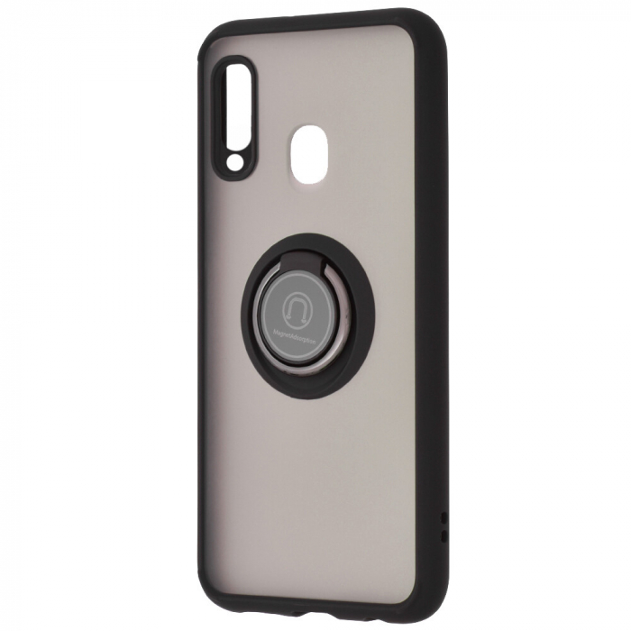 Husa Samsung Galaxy A20s cu inel suport stand magnetic, Negru [5]