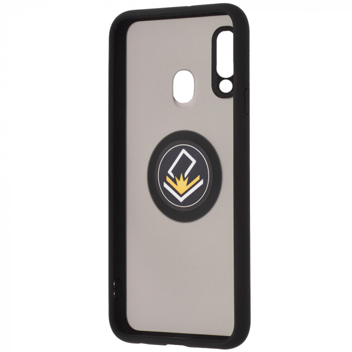 Husa Samsung Galaxy A20s cu inel suport stand magnetic, Negru [4]