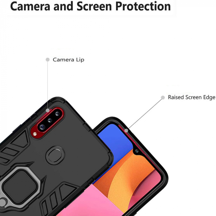Husa Samsung Galaxy A20s, Techsuit Shield Ring, Negru [10]