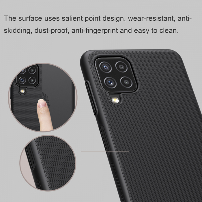Husa Samsung Galaxy A22 4G, Nillkin Super Frosted Shield, Negru [4]