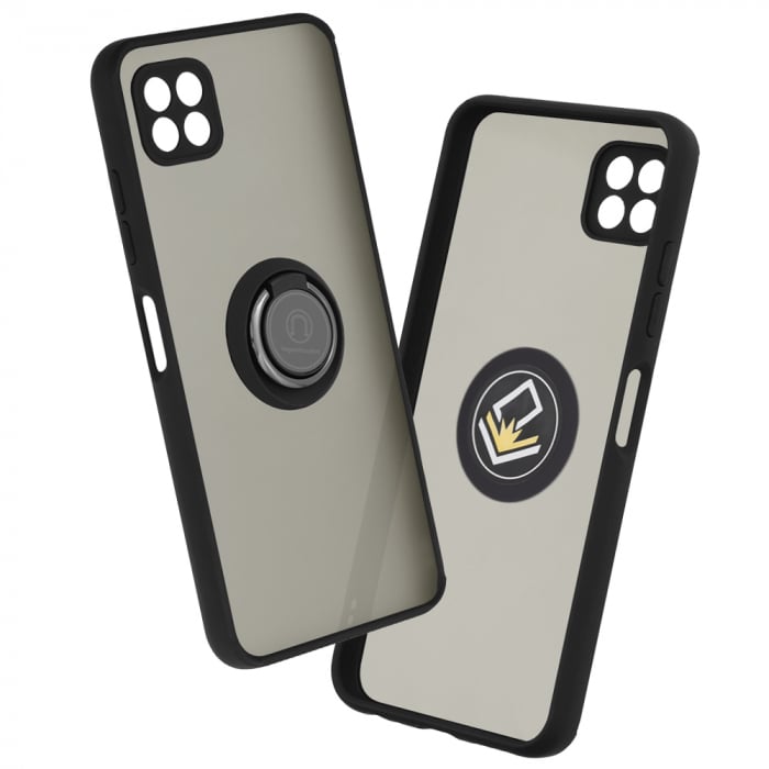 Husa Samsung Galaxy A22 5G cu inel suport stand magnetic, Negru [1]