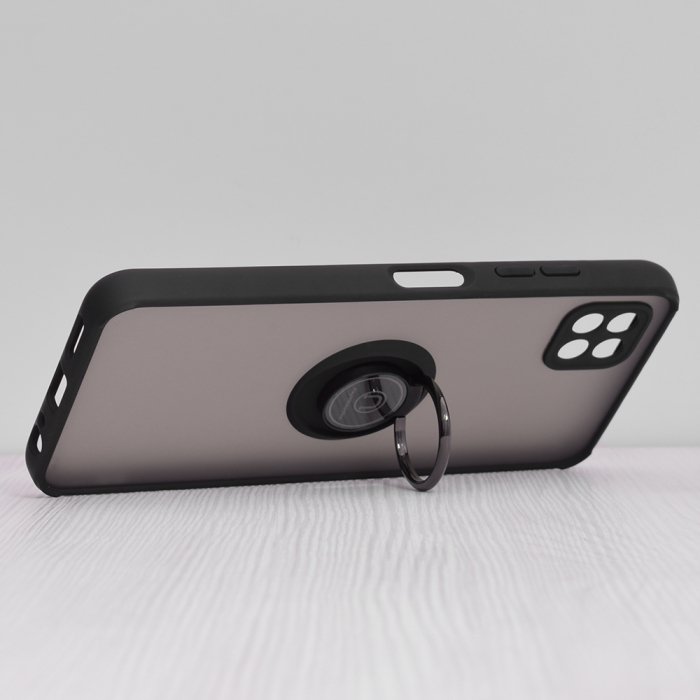 Husa Samsung Galaxy A22 5G cu inel suport stand magnetic, Negru [4]