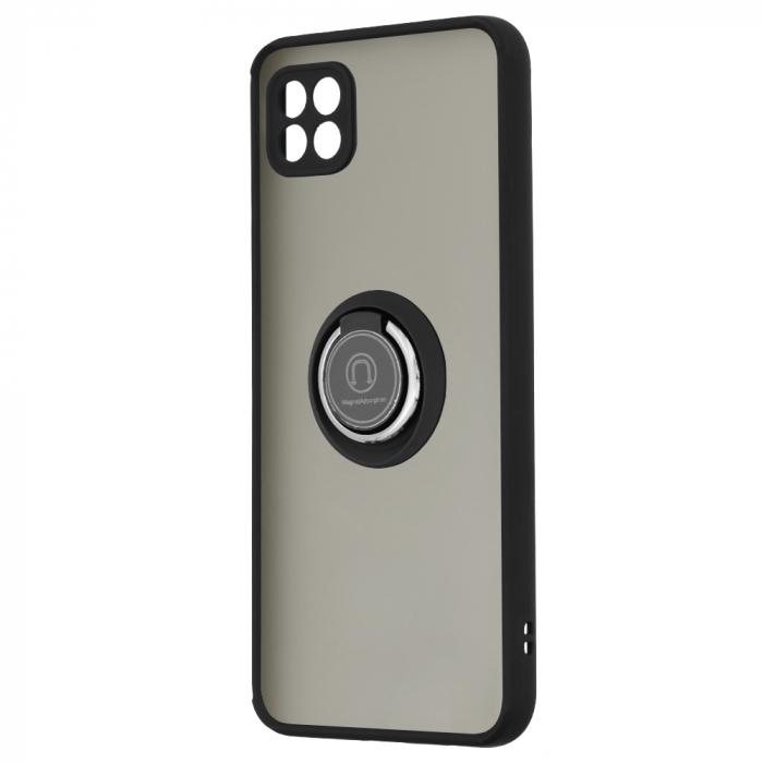 Husa Samsung Galaxy A22 5G cu inel suport stand magnetic, Negru [2]