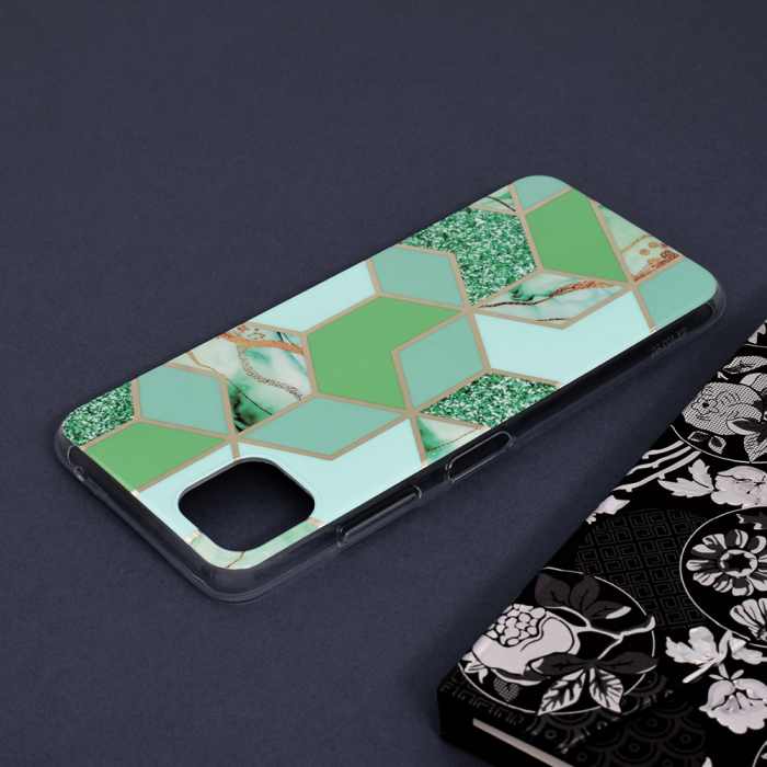 Husa Samsung Galaxy A22 5G, Techsuit Marble Series, Green Hex [5]