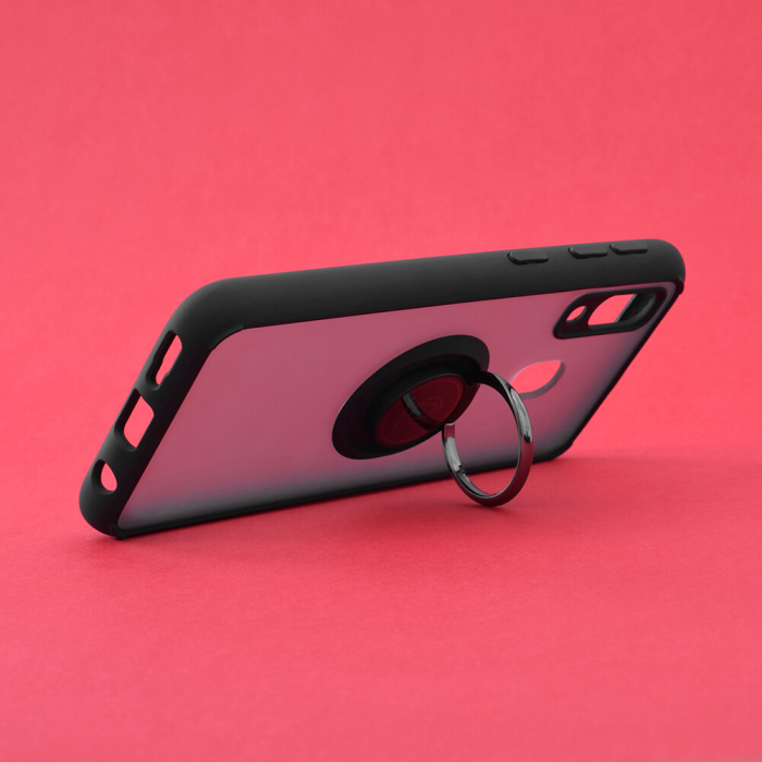 Husa Samsung Galaxy A40 cu inel suport stand magnetic, Negru [2]