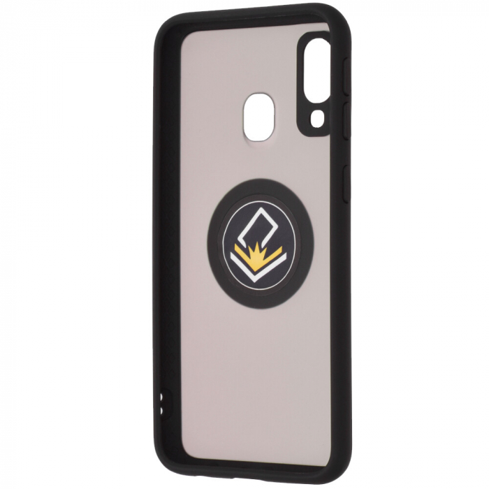 Husa Samsung Galaxy A40 cu inel suport stand magnetic, Negru [4]