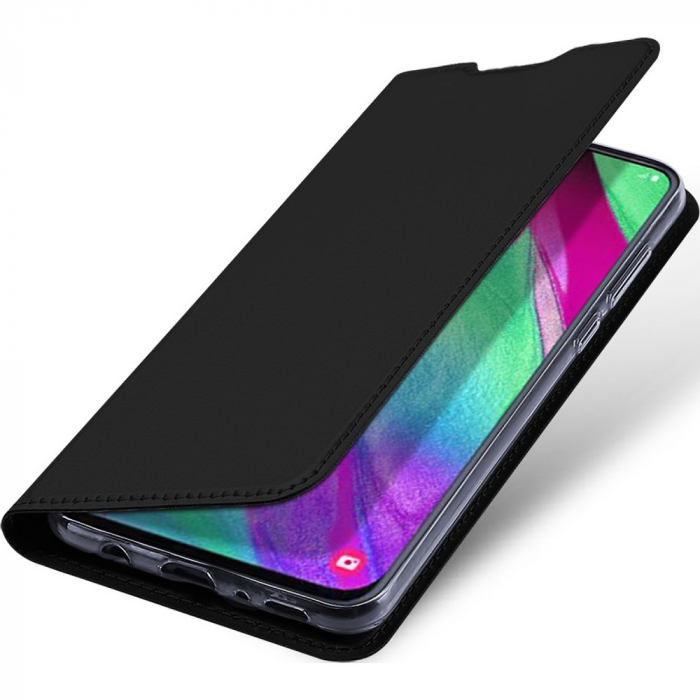 Husa Samsung Galaxy A40, Dux Ducis Skin Pro Flip Book, Negru [2]