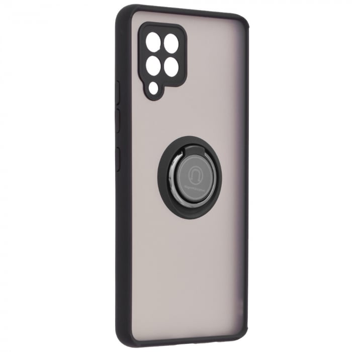 Husa Samsung Galaxy A42 5G cu inel suport stand magnetic, Negru [3]