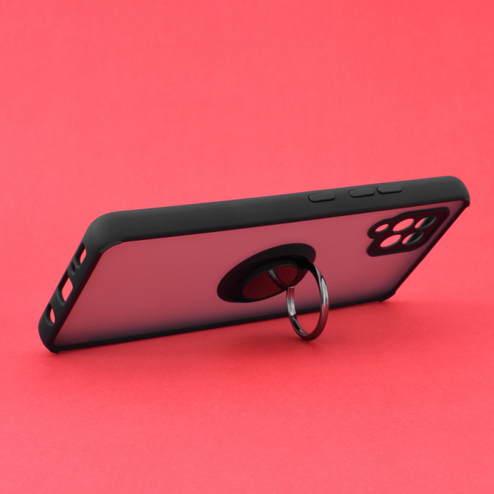 Husa Samsung Galaxy A42 5G cu inel suport stand magnetic, Negru [2]