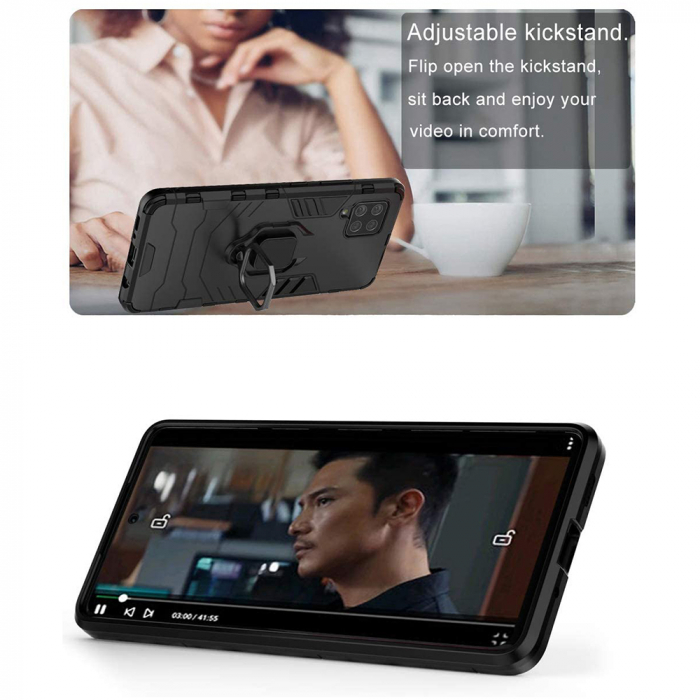 Husa Samsung Galaxy A42 5G, Techsuit Shield Ring, Negru [9]