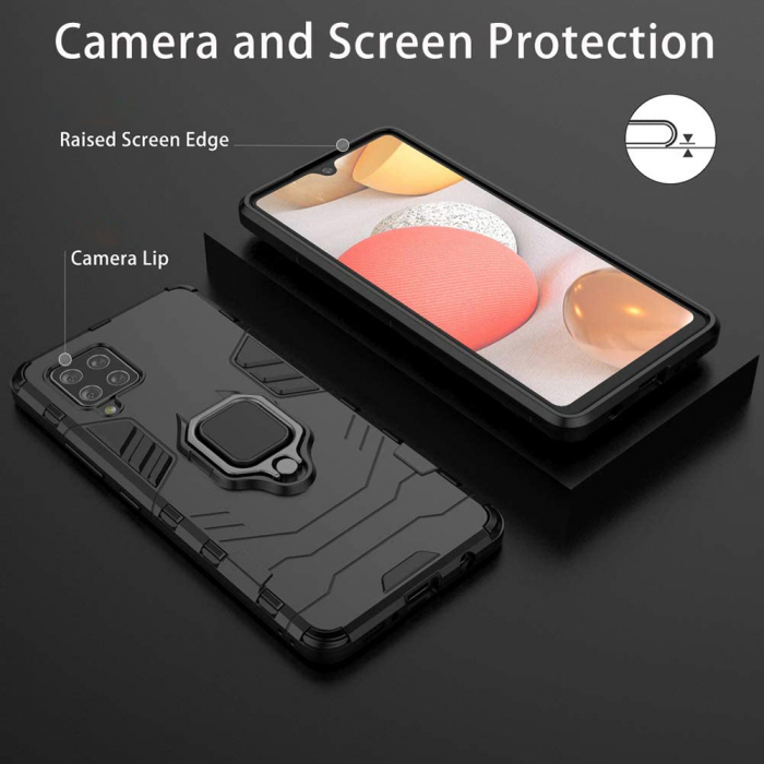Husa Samsung Galaxy A42 5G, Techsuit Shield Ring, Negru [10]
