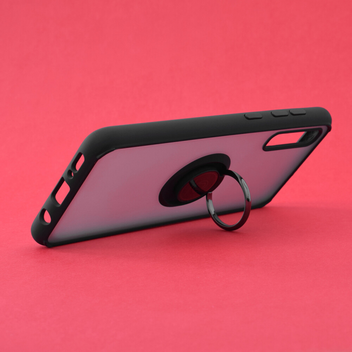 Husa Samsung Galaxy A50 cu inel suport stand magnetic, Negru [2]