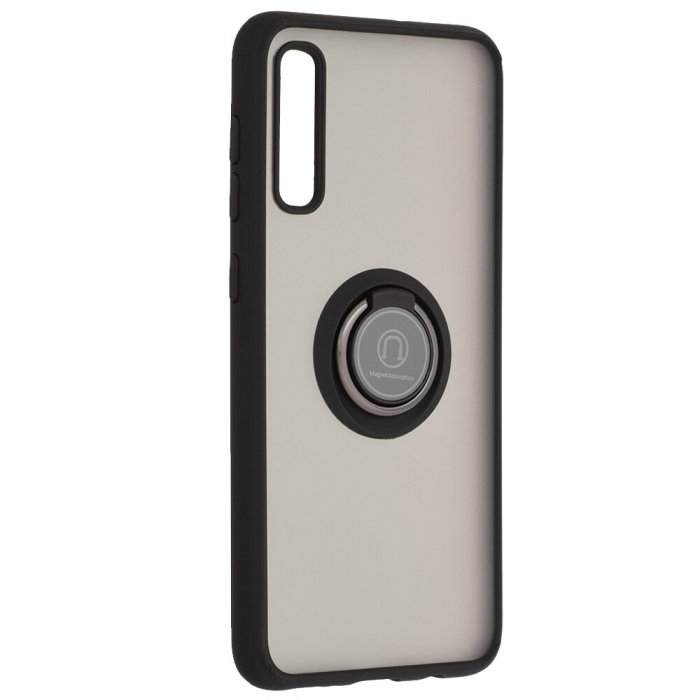 Husa Samsung Galaxy A50 cu inel suport stand magnetic, Negru [3]