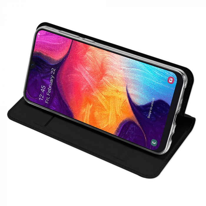 Husa Samsung Galaxy A50, Dux Ducis Skin Pro Flip Book, Negru [3]