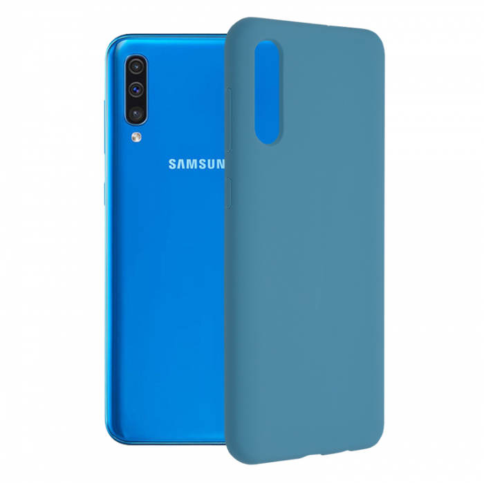 Husa Samsung Galaxy A50, Soft Edge Silicone, Denim Blue [1]