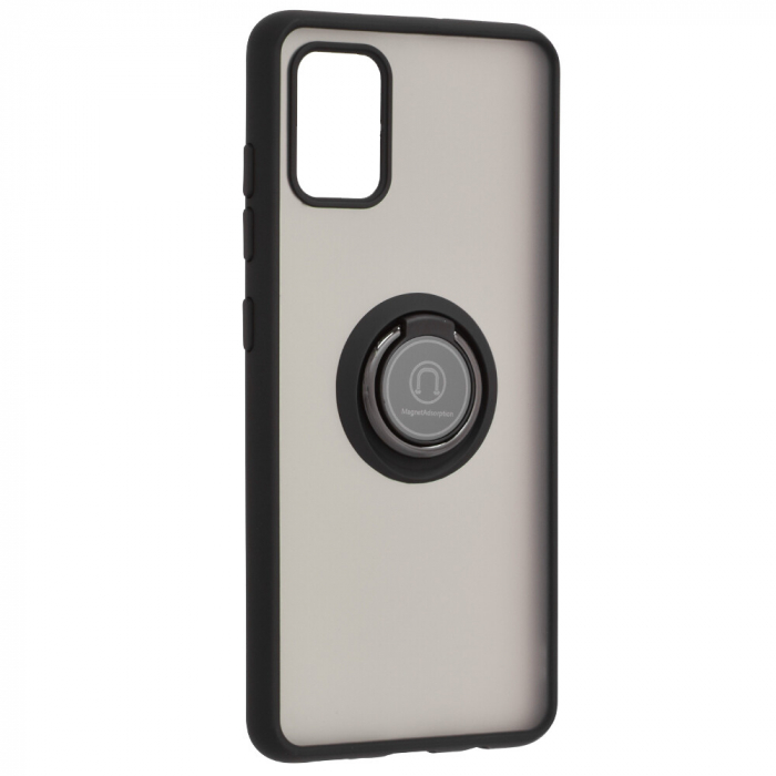 Husa Samsung Galaxy A51 cu inel suport stand magnetic, Negru [3]