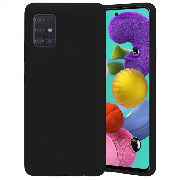Husa Samsung Galaxy A51, Soft Edge Silicone, Negru [3]