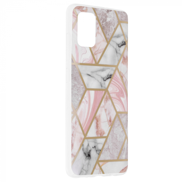 Husa Samsung Galaxy A51, Techsuit Marble Series, Pink Hex [2]