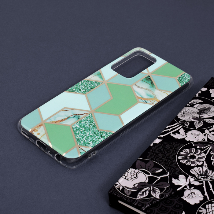 Husa Samsung Galaxy A52, Techsuit Marble Series, Green Hex [4]