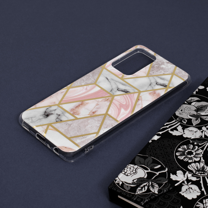 Husa Samsung Galaxy A52, Techsuit Marble Series, Pink Hex [4]