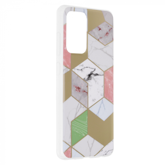 Husa Samsung Galaxy A52, Techsuit Marble Series, Purple Hex [2]