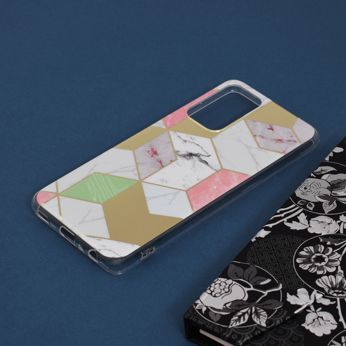 Husa Samsung Galaxy A52, Techsuit Marble Series, Purple Hex [4]