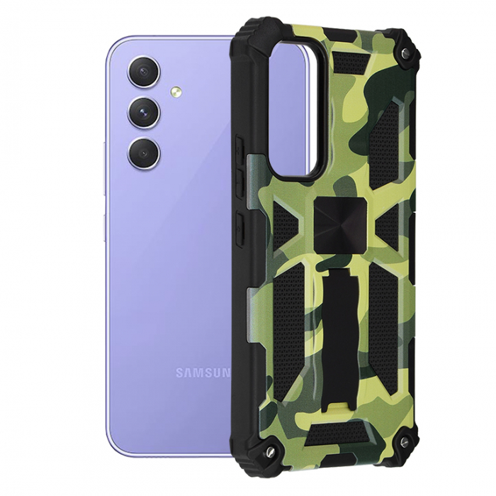 Husa Samsung Galaxy A54, Techsuit Blazor, Camo Lime [1]