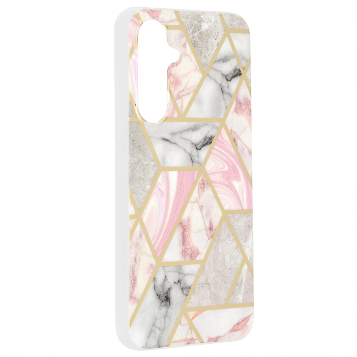 Husa Samsung Galaxy A54, Techsuit Marble Series, Pink Hex [6]