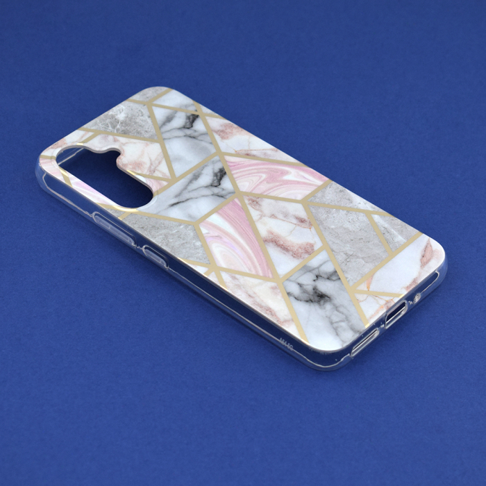 Husa Samsung Galaxy A54, Techsuit Marble Series, Pink Hex [2]