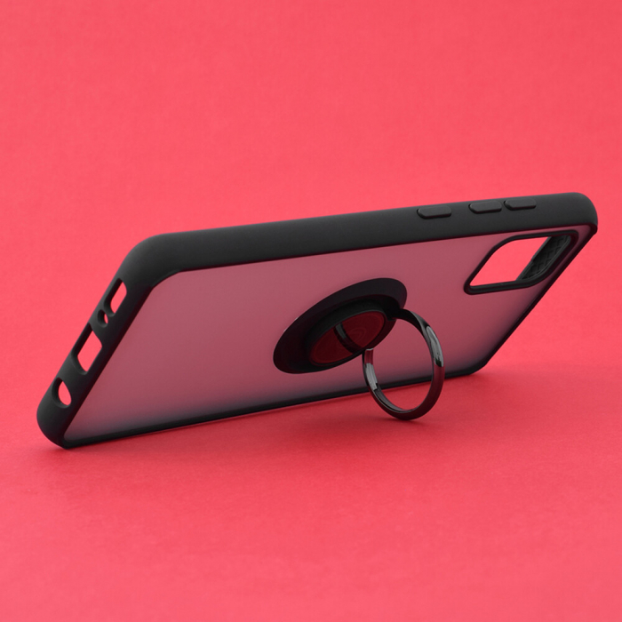 Husa Samsung Galaxy A71 cu inel suport stand magnetic, Negru [2]