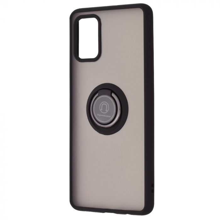Husa Samsung Galaxy A71 cu inel suport stand magnetic, Negru [3]